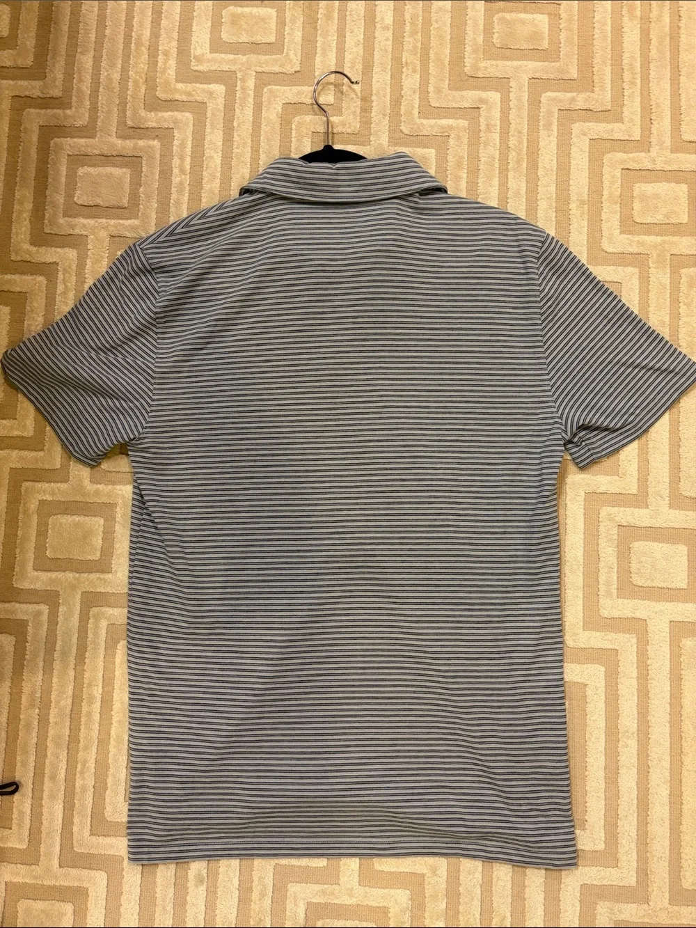 Men's Light blue Striped Polo Shirt - Picture 5 of 5